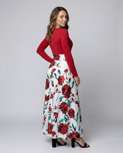Women's floor-length optical two-piece dress