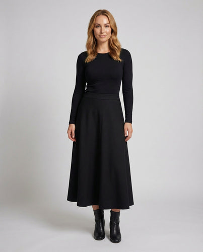 Women high-waisted A-line maxi skirt