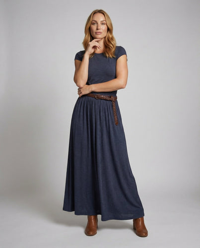Women's Casual Jersey T-Shirt Maxi Dress