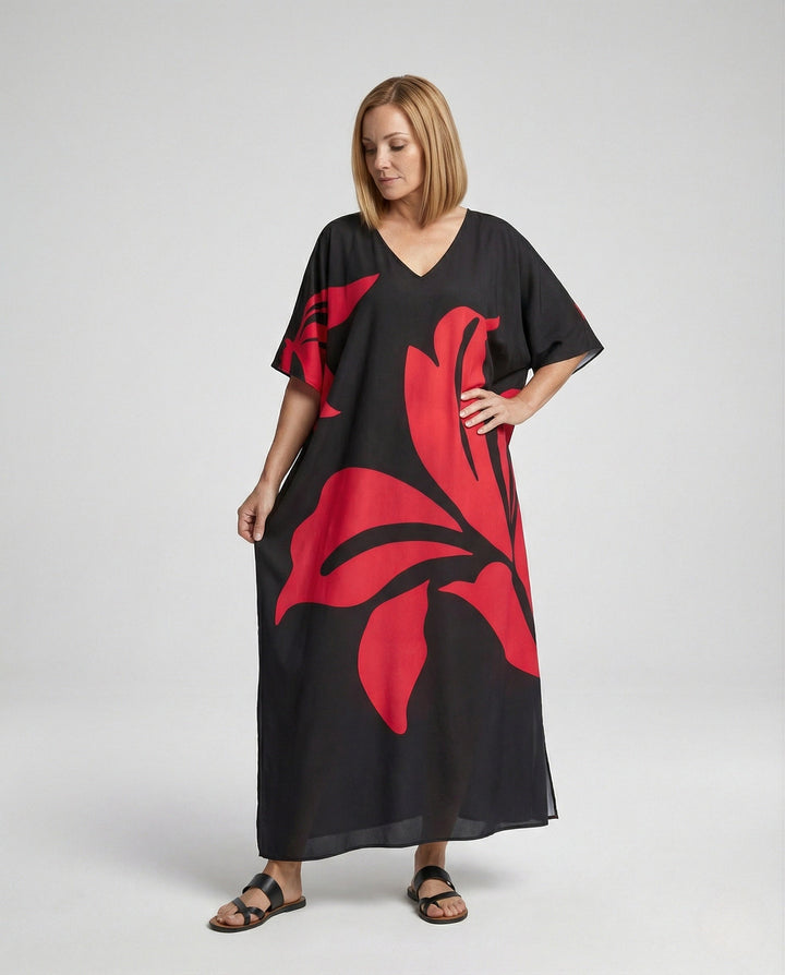 Women's Maxi Dress Kaftan V-Neck