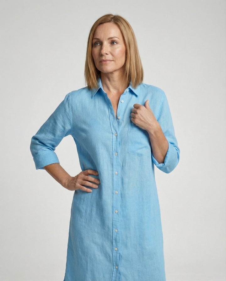 Women's Shirt Dress Oversized Midi