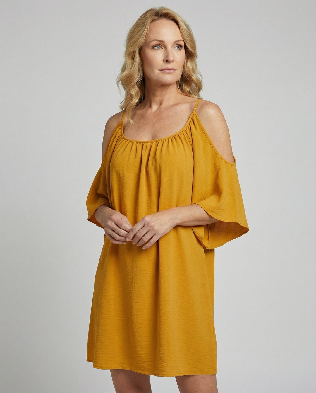 Women's summer dress off-shoulder airy