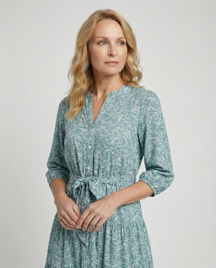 Women's midi dress summer with ruffle